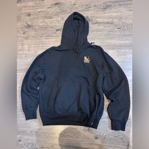 tentree Women’s Black Pullover Hoodie with Orange Fox Logo